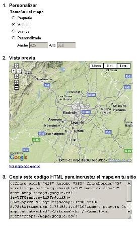 google maps en una web