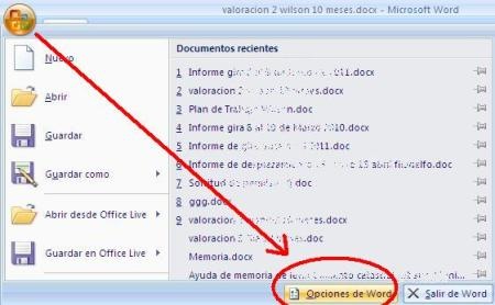 word excel ver archivos recientes