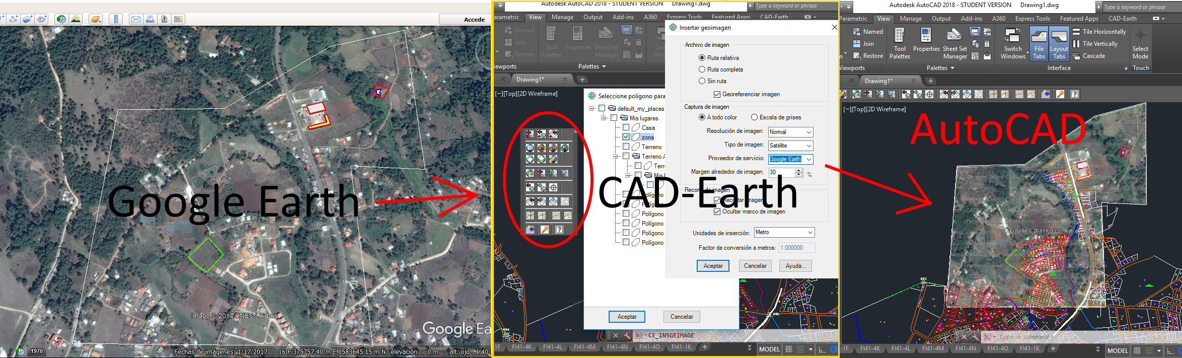 Mi experiencia al utilizar Google Earth para Catastro
